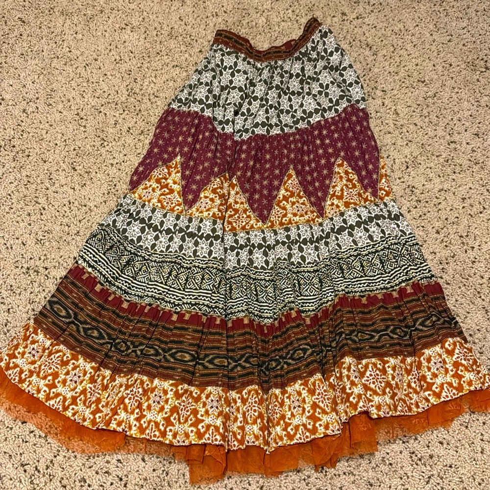 New “Denim 24/7” Crinkle Skirt made in India-14W NWOT